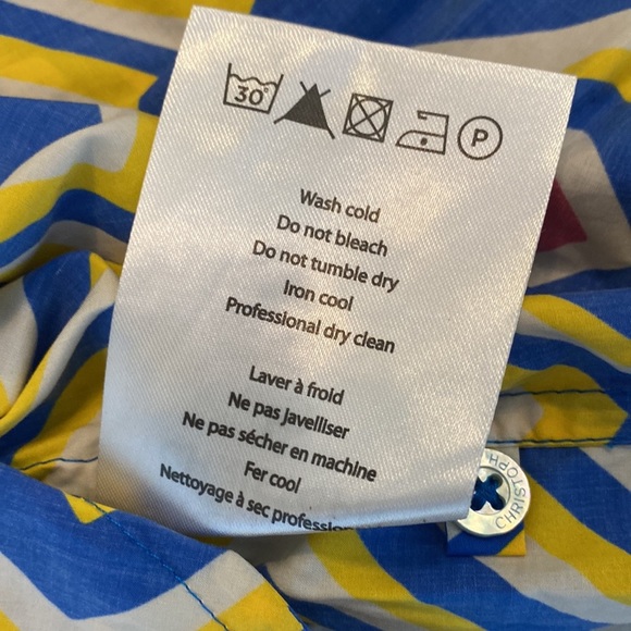 NWT ELIZA CHRISTOPH SHIRO SLEEVELESS SHIRTDRESS GEO CABANA BLUE WOMENS SZ SMALL - Picture 11 of 11